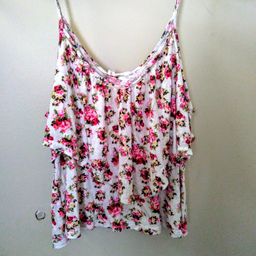 Beautiful Flower Flowey Layers Tank Top.